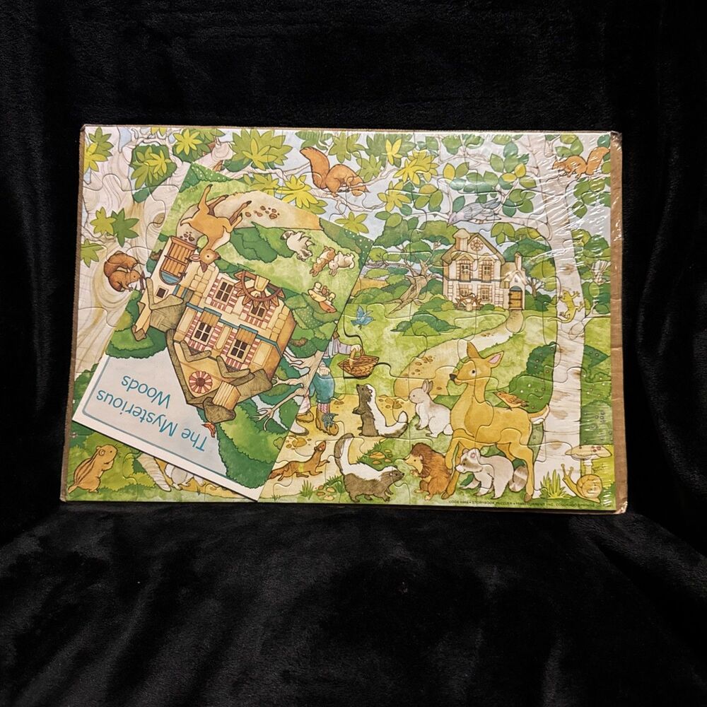 Vintage 1980 5968 Current Storybook The Mysterious Woods 48 Piece Puzzle New